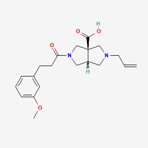 molecular formula C20H26N2O4 B5636370 (3aR*,6aR*)-2-allyl-5-[3-(3-methoxyphenyl)propanoyl]hexahydropyrrolo[3,4-c]pyrrole-3a(1H)-carboxylic acid 