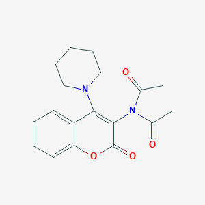 N-acetyl-N-[2-oxo-4-(1-piperidinyl)-2H-chromen-3-yl]acetamide