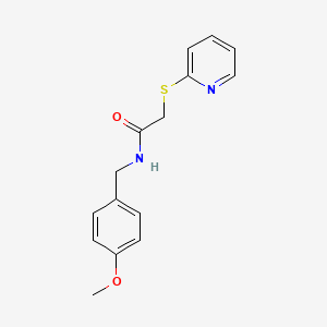 molecular formula C15H16N2O2S B5636435 N-(4-methoxybenzyl)-2-(2-pyridinylthio)acetamide 