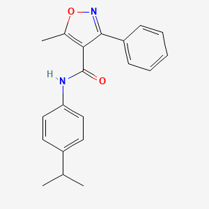 molecular formula C20H20N2O2 B5636437 N-(4-isopropylphenyl)-5-methyl-3-phenyl-4-isoxazolecarboxamide 