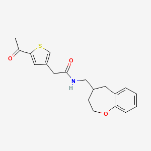 molecular formula C19H21NO3S B5636472 2-(5-acetyl-3-thienyl)-N-(2,3,4,5-tetrahydro-1-benzoxepin-4-ylmethyl)acetamide 