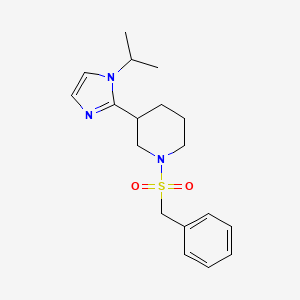 molecular formula C18H25N3O2S B5636479 1-(benzylsulfonyl)-3-(1-isopropyl-1H-imidazol-2-yl)piperidine 