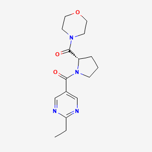 molecular formula C16H22N4O3 B5636492 4-{1-[(2-ethyl-5-pyrimidinyl)carbonyl]-L-prolyl}morpholine 