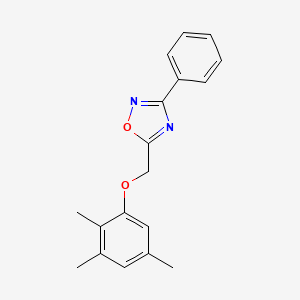 molecular formula C18H18N2O2 B5636501 3-phenyl-5-[(2,3,5-trimethylphenoxy)methyl]-1,2,4-oxadiazole 