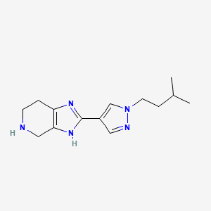 molecular formula C14H21N5 B5636549 2-[1-(3-methylbutyl)-1H-pyrazol-4-yl]-4,5,6,7-tetrahydro-1H-imidazo[4,5-c]pyridine dihydrochloride 