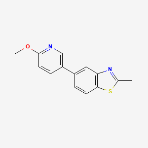 molecular formula C14H12N2OS B5636554 5-(6-methoxypyridin-3-yl)-2-methyl-1,3-benzothiazole 