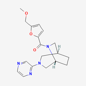 molecular formula C18H22N4O3 B5636561 (1S*,5R*)-6-[5-(methoxymethyl)-2-furoyl]-3-(2-pyrazinyl)-3,6-diazabicyclo[3.2.2]nonane 