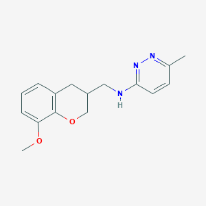 molecular formula C16H19N3O2 B5636571 N-[(8-methoxy-3,4-dihydro-2H-chromen-3-yl)methyl]-6-methylpyridazin-3-amine 