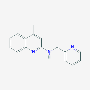 molecular formula C16H15N3 B5636588 4-methyl-N-(2-pyridinylmethyl)-2-quinolinamine 