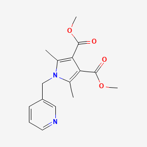 molecular formula C16H18N2O4 B5636596 dimethyl 2,5-dimethyl-1-(3-pyridinylmethyl)-1H-pyrrole-3,4-dicarboxylate 