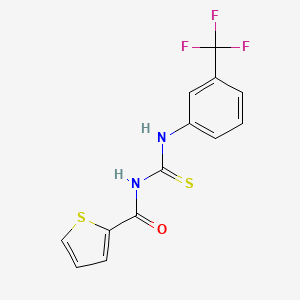 molecular formula C13H9F3N2OS2 B5636617 N-({[3-(trifluoromethyl)phenyl]amino}carbonothioyl)-2-thiophenecarboxamide 