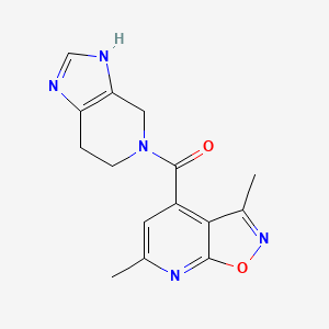 molecular formula C15H15N5O2 B5636626 3,6-dimethyl-4-(1,4,6,7-tetrahydro-5H-imidazo[4,5-c]pyridin-5-ylcarbonyl)isoxazolo[5,4-b]pyridine 