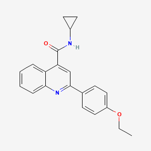 molecular formula C21H20N2O2 B5636638 N-cyclopropyl-2-(4-ethoxyphenyl)-4-quinolinecarboxamide 