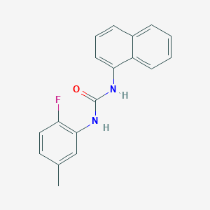molecular formula C18H15FN2O B5636656 N-(2-fluoro-5-methylphenyl)-N'-1-naphthylurea 