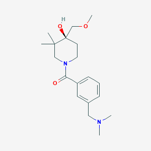 molecular formula C19H30N2O3 B5636694 (4S)-1-{3-[(dimethylamino)methyl]benzoyl}-4-(methoxymethyl)-3,3-dimethyl-4-piperidinol 