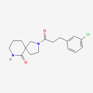 molecular formula C17H21ClN2O2 B5636713 2-[3-(3-chlorophenyl)propanoyl]-2,7-diazaspiro[4.5]decan-6-one 