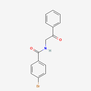 molecular formula C15H12BrNO2 B5636737 4-bromo-N-(2-oxo-2-phenylethyl)benzamide 