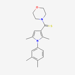 molecular formula C19H24N2OS B5636750 4-{[1-(3,4-dimethylphenyl)-2,5-dimethyl-1H-pyrrol-3-yl]carbonothioyl}morpholine 