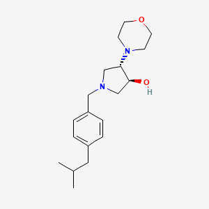 molecular formula C19H30N2O2 B5636751 (3S*,4S*)-1-(4-isobutylbenzyl)-4-(4-morpholinyl)-3-pyrrolidinol 