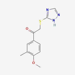 molecular formula C12H13N3O2S B5636756 1-(4-methoxy-3-methylphenyl)-2-(4H-1,2,4-triazol-3-ylthio)ethanone 