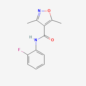 molecular formula C12H11FN2O2 B5636758 N-(2-fluorophenyl)-3,5-dimethyl-4-isoxazolecarboxamide 