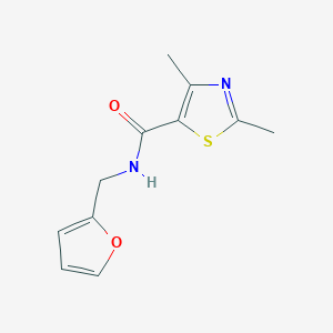 molecular formula C11H12N2O2S B5636778 N-(2-furylmethyl)-2,4-dimethyl-1,3-thiazole-5-carboxamide 