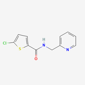 molecular formula C11H9ClN2OS B5636783 5-chloro-N-(2-pyridinylmethyl)-2-thiophenecarboxamide 