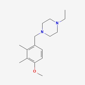 molecular formula C16H26N2O B5636791 1-ethyl-4-(4-methoxy-2,3-dimethylbenzyl)piperazine 