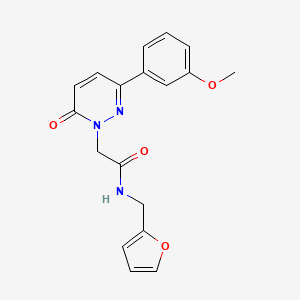molecular formula C18H17N3O4 B5636798 N-(2-furylmethyl)-2-[3-(3-methoxyphenyl)-6-oxo-1(6H)-pyridazinyl]acetamide 