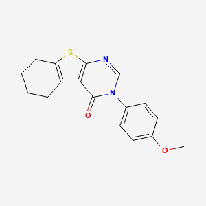 molecular formula C17H16N2O2S B5636808 3-(4-methoxyphenyl)-5,6,7,8-tetrahydro[1]benzothieno[2,3-d]pyrimidin-4(3H)-one 