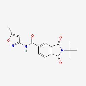 molecular formula C17H17N3O4 B5636813 2-tert-butyl-N-(5-methyl-3-isoxazolyl)-1,3-dioxo-5-isoindolinecarboxamide 