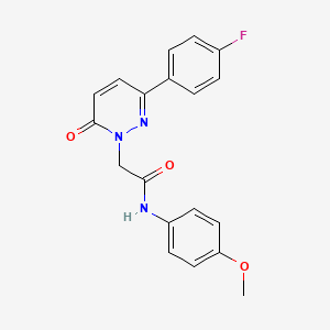 molecular formula C19H16FN3O3 B5636830 2-[3-(4-fluorophenyl)-6-oxo-1(6H)-pyridazinyl]-N-(4-methoxyphenyl)acetamide 