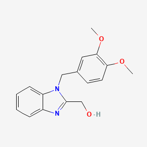 molecular formula C17H18N2O3 B5636834 [1-(3,4-dimethoxybenzyl)-1H-benzimidazol-2-yl]methanol 