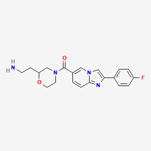 molecular formula C20H21FN4O2 B5636840 [2-(4-{[2-(4-fluorophenyl)imidazo[1,2-a]pyridin-6-yl]carbonyl}-2-morpholinyl)ethyl]amine dihydrochloride 