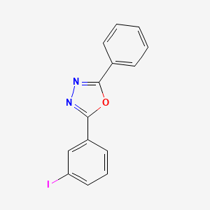 molecular formula C14H9IN2O B5636862 2-(3-iodophenyl)-5-phenyl-1,3,4-oxadiazole 