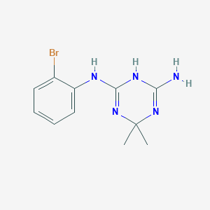 molecular formula C11H14BrN5 B5636873 N~2~-(2-bromophenyl)-6,6-dimethyl-1,6-dihydro-1,3,5-triazine-2,4-diamine 