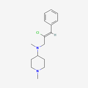 molecular formula C16H23ClN2 B5636923 N-(2-chloro-3-phenyl-2-propen-1-yl)-N,1-dimethyl-4-piperidinamine 
