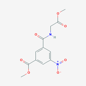 molecular formula C12H12N2O7 B5636942 methyl 3-{[(2-methoxy-2-oxoethyl)amino]carbonyl}-5-nitrobenzoate 