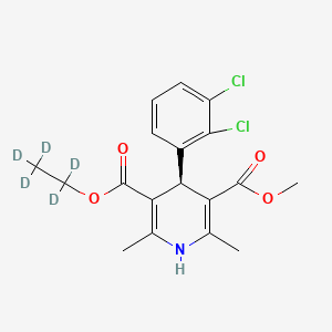 molecular formula C18H19Cl2NO4 B563696 (R)-(+)-Felodipine-d5 CAS No. 1217716-73-8