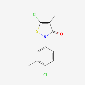 molecular formula C11H9Cl2NOS B5636965 5-氯-2-(4-氯-3-甲基苯基)-4-甲基-3(2H)-异噻唑啉-3-酮 