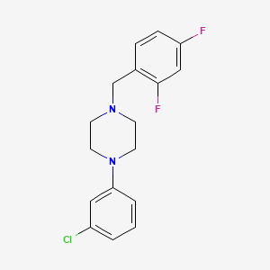 1-(3-chlorophenyl)-4-(2,4-difluorobenzyl)piperazine