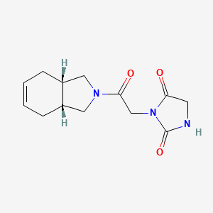 3-{2-[(3aR*,7aS*)-1,3,3a,4,7,7a-hexahydro-2H-isoindol-2-yl]-2-oxoethyl}-2,4-imidazolidinedione