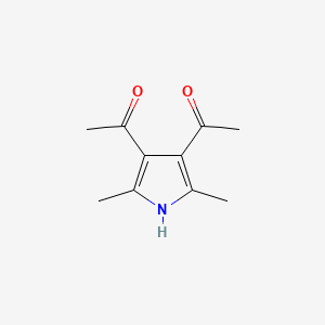 molecular formula C10H13NO2 B5636992 1,1'-(2,5-dimethyl-1H-pyrrole-3,4-diyl)diethanone 