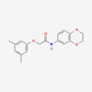 molecular formula C18H19NO4 B5637013 N-(2,3-dihydro-1,4-benzodioxin-6-yl)-2-(3,5-dimethylphenoxy)acetamide 