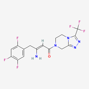 molecular formula C16H13F6N5O B563702 (2Z)-4-Oxo-4-[3-(trifluoromethyl)-5,6-dihydro[1,2,4]triazolo[4,3-a]pyrazine-7(8H)-yl]-1-(2,4,5-trifluorophenyl)but-2-en-2-amine CAS No. 767340-03-4