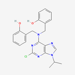 molecular formula C22H22ClN5O2 B563704 2-Chloro-6-[N,N-DI(2-hydroxybenzyl)amino]-9-isopropylpurine CAS No. 1076199-83-1