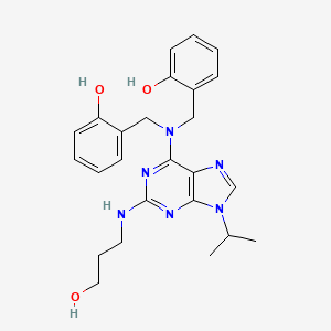 molecular formula C25H30N6O3 B563705 6-[N,N-Di(2-hydroxybenzyl)amino]-2-[(3-hydroxypropyl)amino]-9-isopropylpurine CAS No. 1076200-04-8
