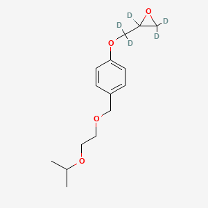 molecular formula C15H22O4 B563706 [[4-[[2-(1-Methylethoxy)ethoxy]methyl]phenoxy]methyl]oxirane-d5 CAS No. 1215808-65-3