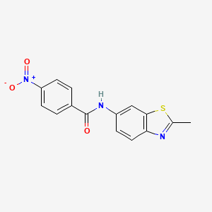 molecular formula C15H11N3O3S B5637062 N-(2-methyl-1,3-benzothiazol-6-yl)-4-nitrobenzamide 