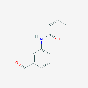 molecular formula C13H15NO2 B5637069 N-(3-acetylphenyl)-3-methyl-2-butenamide 